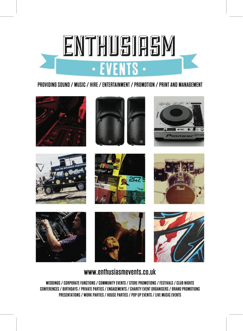 Enthusiasm Events marquee