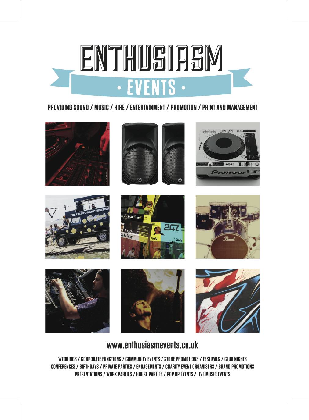 Enthusiasm Events marquee